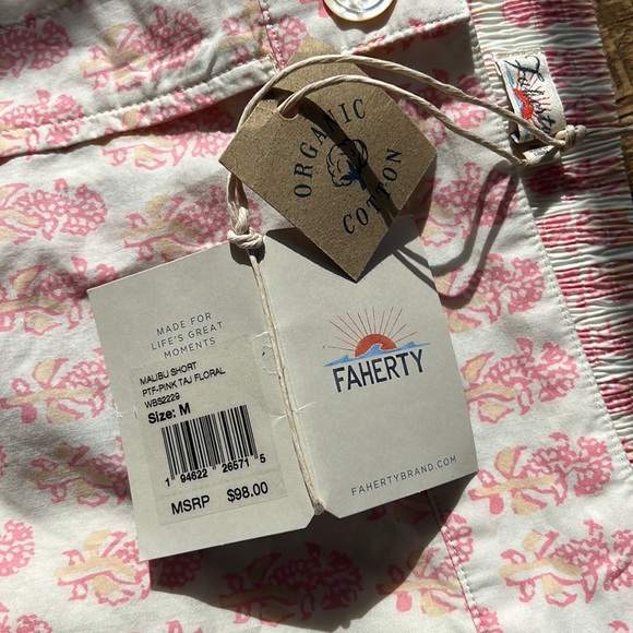 Faherty Malibu Organic Cotton Shorts NWT - Picture 4 of 6